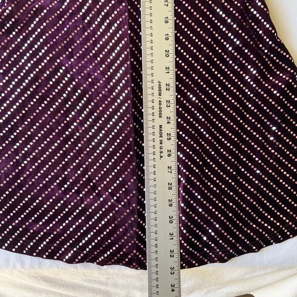 FOREVER 21 Women Party Dress size M Deep Cut Sleeveless Above Knee Sequin Purple - Picture 3 of 7